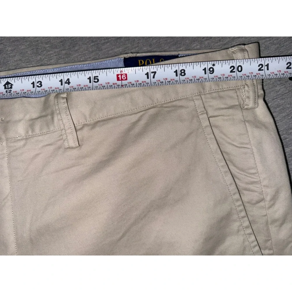 Polo Ralph Lauren Mens Stretch Straight Fit Pants Size 40x30 Beige Preppy Ivy